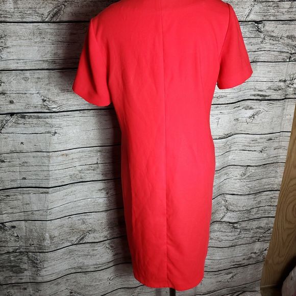 Banana  Republic woven curved hem shift dress orange size 4 - Picture 4 of 9